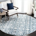 thumbnail image 2 of SAFAVIEH Martha Stewart Isabella Jervis Clover Area Rug, Navy/Ivory, 6'7" x 6'7" Round, 2 of 11