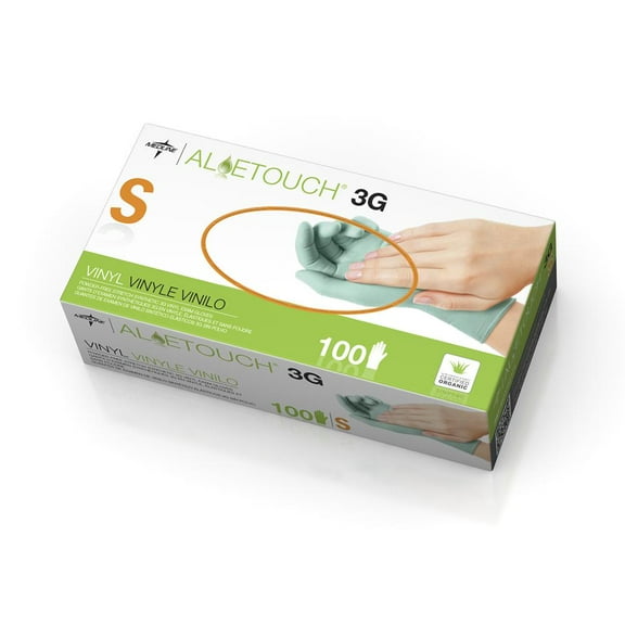 Aloetouch 3G Powder-Free Synthetic Exam Gloves,Small
