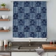 thumbnail image 4 of Vintage Floral Sheer Curtains 108" Extra Long, Abstract Flowers Patchwork Country Navy Blue Light Filering Curtains, Privacy Drapes Simi Floor to Veiling Curtain for Living Room Window Treatment, 4 of 9