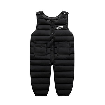 

GYRATEDREAM Toddler Kids Baby Boy Girl Lightweight Bib Overall Down Snowsuit Winter Snow Pants/12-18 Months