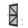 thumbnail image 3 of K Style Series 36 in. x 84 in. French Gray/Carbon Gray Finished DIY Solid Wood Sliding Barn Door With Installation Hardware Kit - Assembly Required, 3 of 5