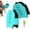 Blue, variant on Mobile Badminton Toss & Catch Game Set, Includes 2 Handheld Paddles and 1 Shuttlecock, Portable Outdoor Backyard Beach Ball Toy for Kids, Teens & Family(Pink)