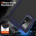 thumbnail image 3 of Designed for Samsung Galaxy A71 5G Case 2 in 1 Gift Militay Grade Drop Protective Rugged Heavy Duty Cover Shockproof Case for Galaxy A71 5G Phone Case for Women Men boy Girl (Blue+Black), 3 of 7