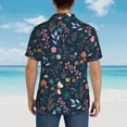 thumbnail image 6 of Balery Colorful Flowers Print Men's Hawaiian Shirts Short Sleeve Beach Shirt Relaxed Fit Vacation Button Down Shirts-Small, 6 of 9
