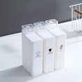 thumbnail image 3 of Dispensador vacío de lavandería, botella secundaria, suavizante de plástico, contenedor multiusos, reemplazo de almacenamiento recargable para Juegos de accesorios de baño Blanco (con pegatina) Wosthever HA073023-01, 3 of 6