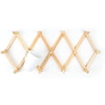 thumbnail image 6 of 2 Pack Wood Expandable Peg Rack, Multi-Purpose Accordion Wall Hangers with 13 Hooks for Hats, Coat, Mugs, Scarf, Jewelry Storage, 6 of 8