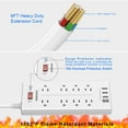 thumbnail image 5 of ONDOG Power Strip Surge Protector with 8-Outlet 4 USB Port ,6FT extension cord, 5 of 7