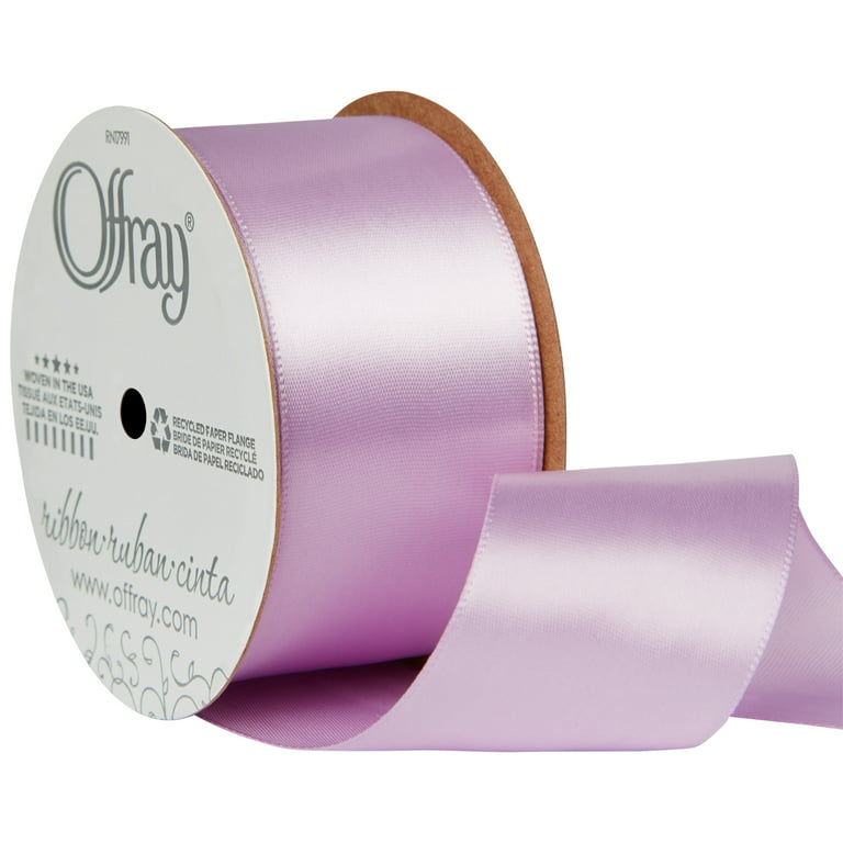 Offray Ribbon, Brown 1 1/2 inch Single Face Satin Polyester Ribbon, 12 feet