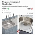 thumbnail image 7 of 39.4" Grill Cart with Sink, Outdoor Kitchen Island with 304 Stainless Steel Sink, Hose Hook Up & Faucet, Back Splash & 4 Wheels for Pizza Prep, 7 of 7