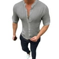 thumbnail image 2 of OUSITAID Été Nouveau Style à la Mode Pur Coton et Chemises en Lin Haut Confortable, 2 of 2