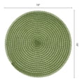thumbnail image 6 of Round Placemats Set of 6 Woven Placemats for Dining Table Decor Indoor Kitchen Table Mat Wipe Clean Green 15inch, 6 of 6