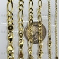 thumbnail image 2 of The Diamond Deal 14k SOLID Yellow Or White Gold 3.1mm Alternate Classic Mens Figaro Chain Necklace Or Bracelet/Foot Anklet for Pendants and Charms with Lobster-Claw Clasp (30" And yellow-gold), 2 of 4