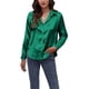 thumbnail image 3 of Camisa abotonada para mujer, camisa de manga larga para mujer, blusa de manga larga de seda satinada, camisa de manga larga para mujer, acabado de lujo, 3 of 6