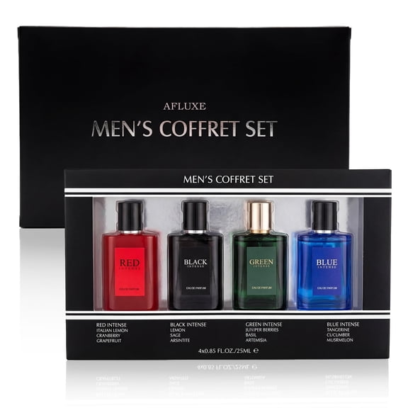 Perfume Gift Set for Men, Cologne Gift Set for Men Woody, Spicy, Citrus & Aromatic Luxury Scent with Long Lasting Fragrance, 4 x 25ml