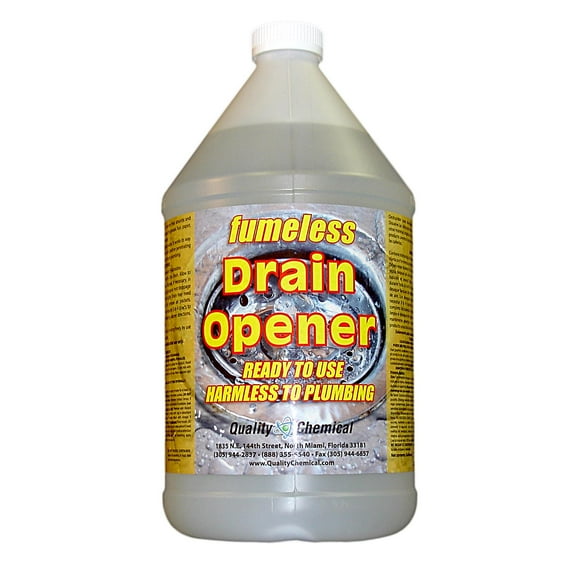 Fumeless Drain Opener - Professional Strength - Fast Acting - 1 gallon (128 oz.)