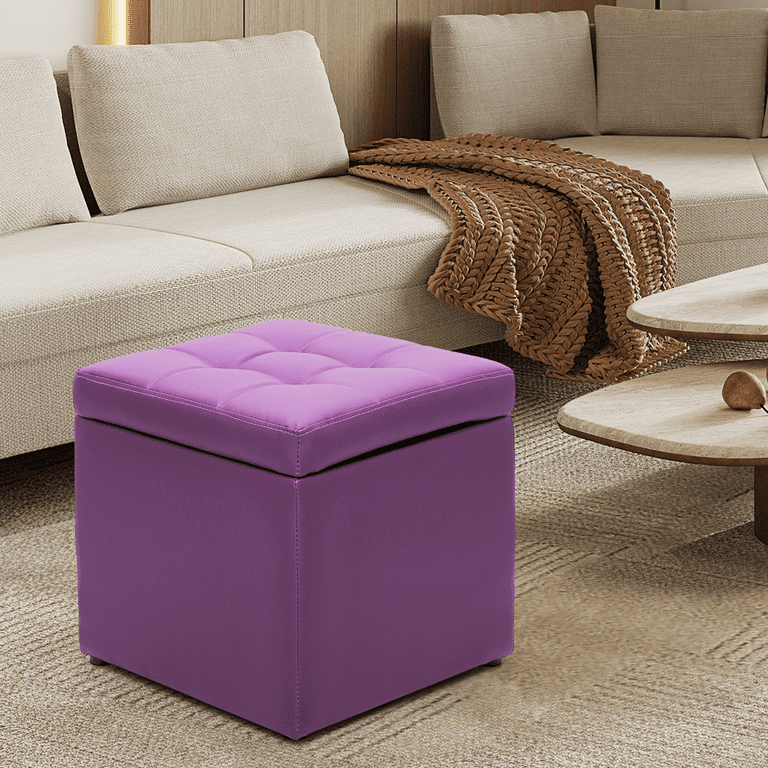 Purple sale storage stool