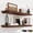 Walnut, variant on Floating Shelves 36 Inch Long, 9.3 Inch Deep Classic Crown Molding Floating Shelves for Wall, Rustic Wooden Shelves for Wall Decor Bathroom, Kitchen, Office, (White, 2Pack)