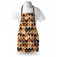 thumbnail image 3 of Watercolor Apron Chevron Geometric Motifs in Dark Coffee Colors Zigzag Tribal, Unisex Kitchen Bib Apron with Adjustable Neck for Cooking Baking Gardening, Brown Caramel Pale Brown, by Ambesonne, 3 of 3