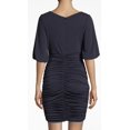 thumbnail image 3 of Nicole Miller Artelier NAVY Stretchy Matte Jersey Ruched Dress, US 2, 3 of 4