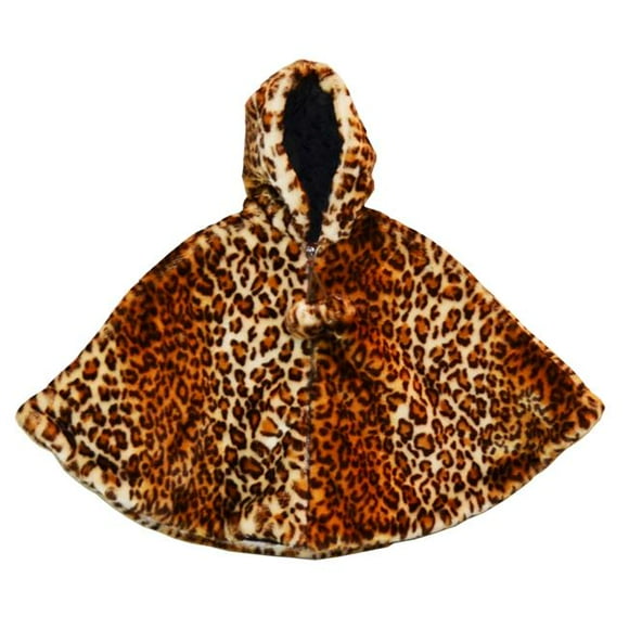 Leopard Poncho, Brown - Medium