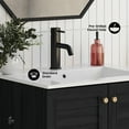 thumbnail image 4 of Bron 24" Freestanding Bathroom Vanity in Black Oak with Sink Top, 4 of 11