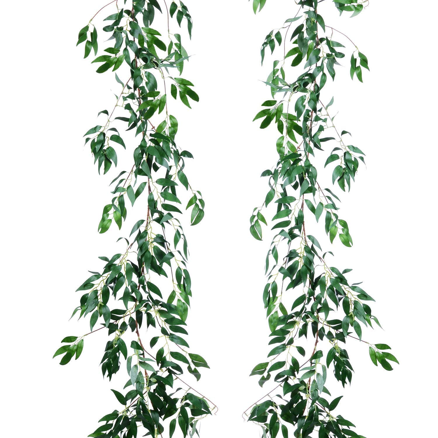 Greenery Leaf Long Stem Garland Faux Silk Willow Leaves Vines Wedding Decor NP2X 