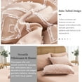 thumbnail image 6 of Davulos Blush Pink Tufted King Size Comforter Set 7 Piece Bed in a Bag, Shabby Chic Boho Comforter and Sheet Set, Soft Microfiber Complete Bedding Set for All Season(Pink, King), 6 of 9