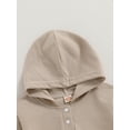 thumbnail image 5 of goowrom Baby Fall Jumpsuits: Rainbow Embroidery Long Sleeve Hooded Rompers, 5 of 9