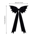 thumbnail image 2 of Large Gothic Bat Giant Bow Halloween Hanging Ornament Indoor Party Christmas Tree Topper Decorations(1Pcs), 2 of 5