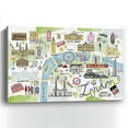 thumbnail image 2 of 24" Fun Illustrated London Map Canvas Wall Art, 2 of 3