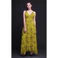 thumbnail image 4 of Bimba Bird Women Summer Printed V Neck Long MaxiÂ&nbsp;DressÂ&nbsp;Holiday Resort Wear-Medium, 4 of 5
