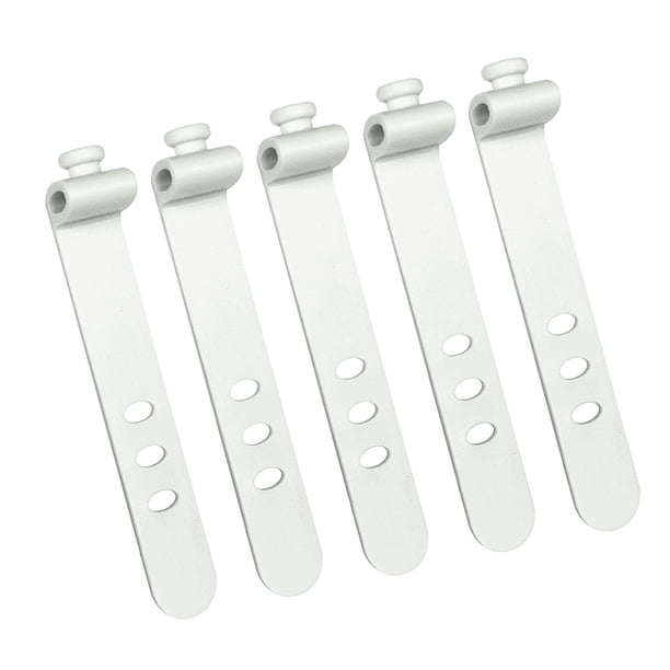 Organizador de cables de silicona reutilizable de 5 piezas, bridas flexibles para auriculares, TV, cables USB, ordenador, bolsas de comida, cortinas, paraguas y soluciones de almacenamiento.