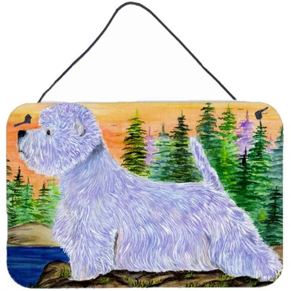 Westie Indoor Aluminium Metal Wall Or Door Hanging Prints