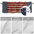 thumbnail image 4 of Curtain Valance for Windows, Independence Day U.S. Flag Kitchen Valances Rod Pocket Short Curtains, Brown Red Striped Window Valance for Bedroom Bathroom Living room 54x18in, 4 of 9
