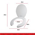 thumbnail image 4 of Asiento Para WC Redondo Cierre Lento Blanco HELVEX ATR-1, 4 of 7