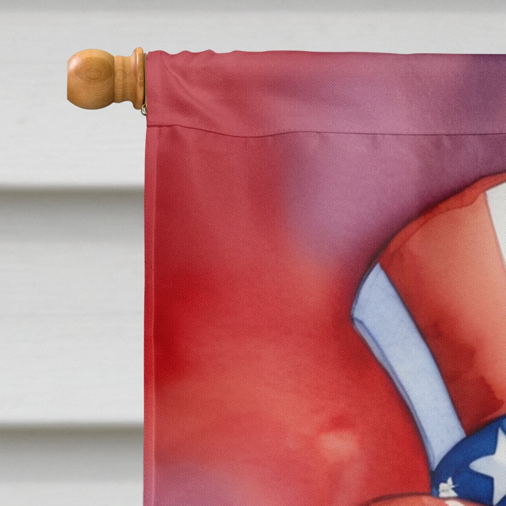Lhasa Apso Patriotic American House Flag 28 in x 40 in