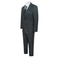 thumbnail image 2 of Men's Three Piece Premium Modern Fit Two Button Suit Charcoal-Gray, 2 of 7
