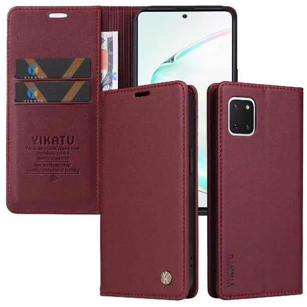 Funda para Samsung Galaxy Note 10 Lite Estuche de Cuero PU Tipo Cartera con Ranuras para Tarjetas y Cierre Magnético