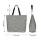 thumbnail image 5 of Balery Black And White Houndstooth Bolsa Tote Estilo Estético con Cremalleras, Bolsa de Hombro, Bolsa de Compras Grande y Plegable, 5 of 8