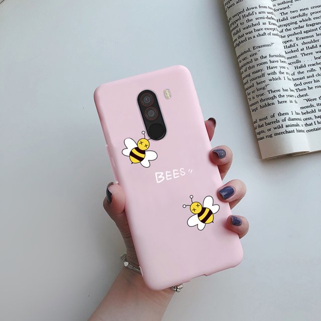 For xiaomi Pocophone F1 Case Poco F1 Cute Cat Cartoon Cover Silicone Soft TPU Phone Case For xiaomi Pocophone F1 Global F 1 Case Pink For Pocophone F1