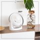 thumbnail image 4 of Ventilador de escritorio silencioso, potente y portátil, 13 m, blanco, alcance de 12 m, inclinación vertical de 360 grados, escritorio - Woozoo Pcf-he15, 4 of 5