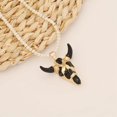 thumbnail image 1 of CNKOO Collier Pendentif Tête de Taureau Ras du Cou Long Unisexe Punk Rétro Bijou Cadeau, 1 of 6