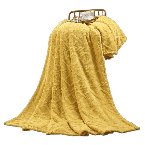 TUWAFE 2026 New Fluffy Blanket Portable Design Faux Fur Throw Efficient Warmth Stylish Fit Fluffy Throw Blanket Yellow 27*39In for Cozying Up Travel Living Rooms Bedrooms Chilly Evenings Relaxation