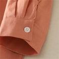 thumbnail image 6 of Women's Button Down Shirt Long Sleeve Collared Solid Color Blouse Top Loose Fit Casual Business Office Wear | CSEONE,Red L, 6 of 8