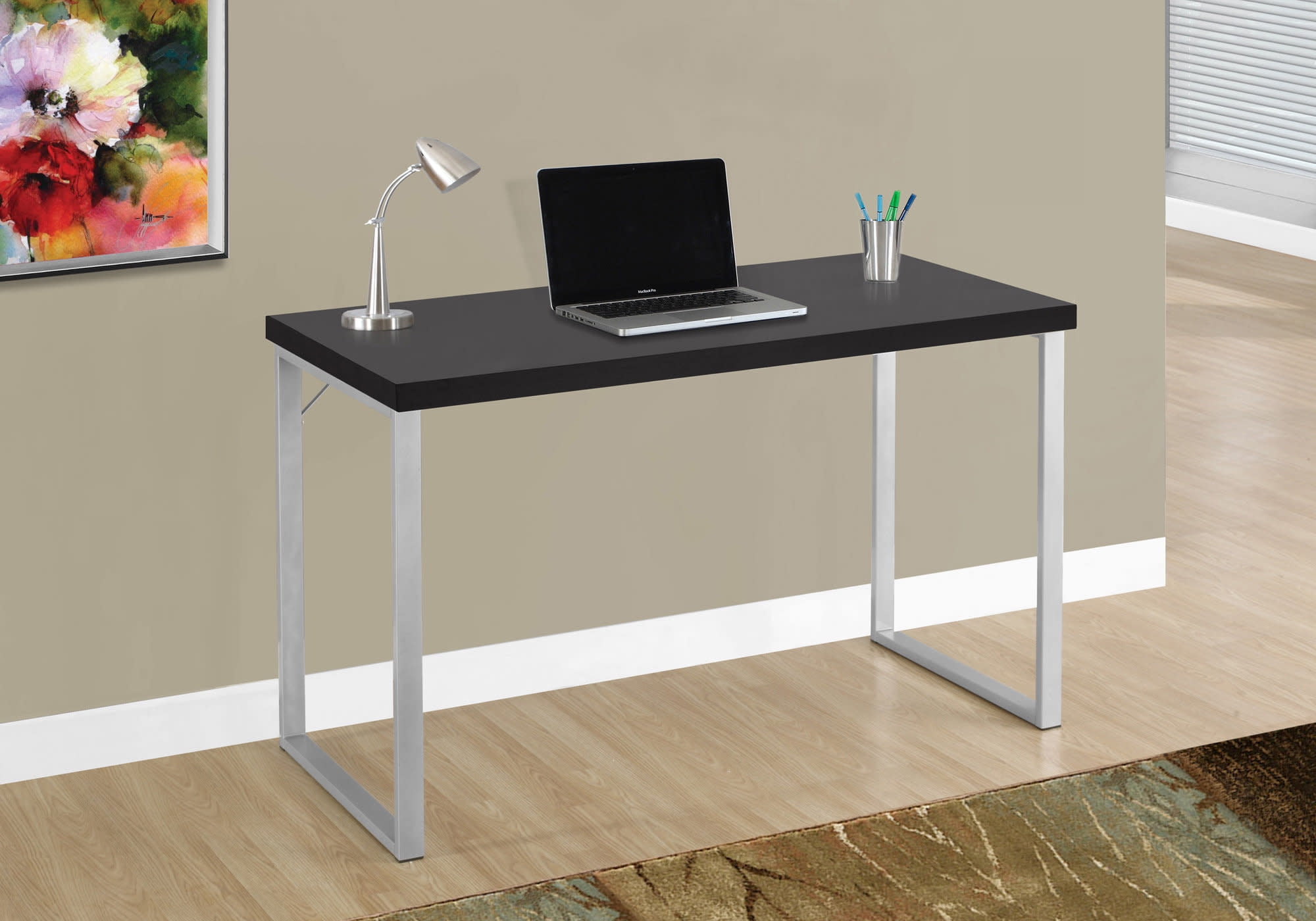 Indigo Home Computer Desk 48"L, Dark Taupe/Black I7365 eBay