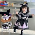 thumbnail image 6 of Sanrio Girl Cosplay Kuromi Kawaii Dress Autumn Winter Long Sleeved Princess Dress Little Devil Cos Christmas Girl Holiday Gift, 6 of 27
