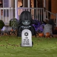thumbnail image 3 of Star Wars Men's Darth Vader Tombstone Halloween Decoration - Black Small, 3 of 3