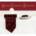thumbnail image 4 of PurpleEssences Gingham Check Cloth Napkins Set of 10, 18x18 inches - Red and Black, 4 of 6