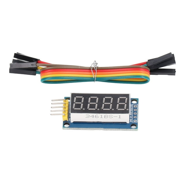 3.3V-5V Module d'Affichage Mené à 4 Chiffres 74HC595 Module de Tube Numérique Réglable par Conducteur avec Cavalier