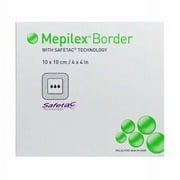 Mepilex Border Silicone Foam Dressing 4 X 4 Inch Square Silicone Adhesive with Border Sterile 2 Each - 295300
